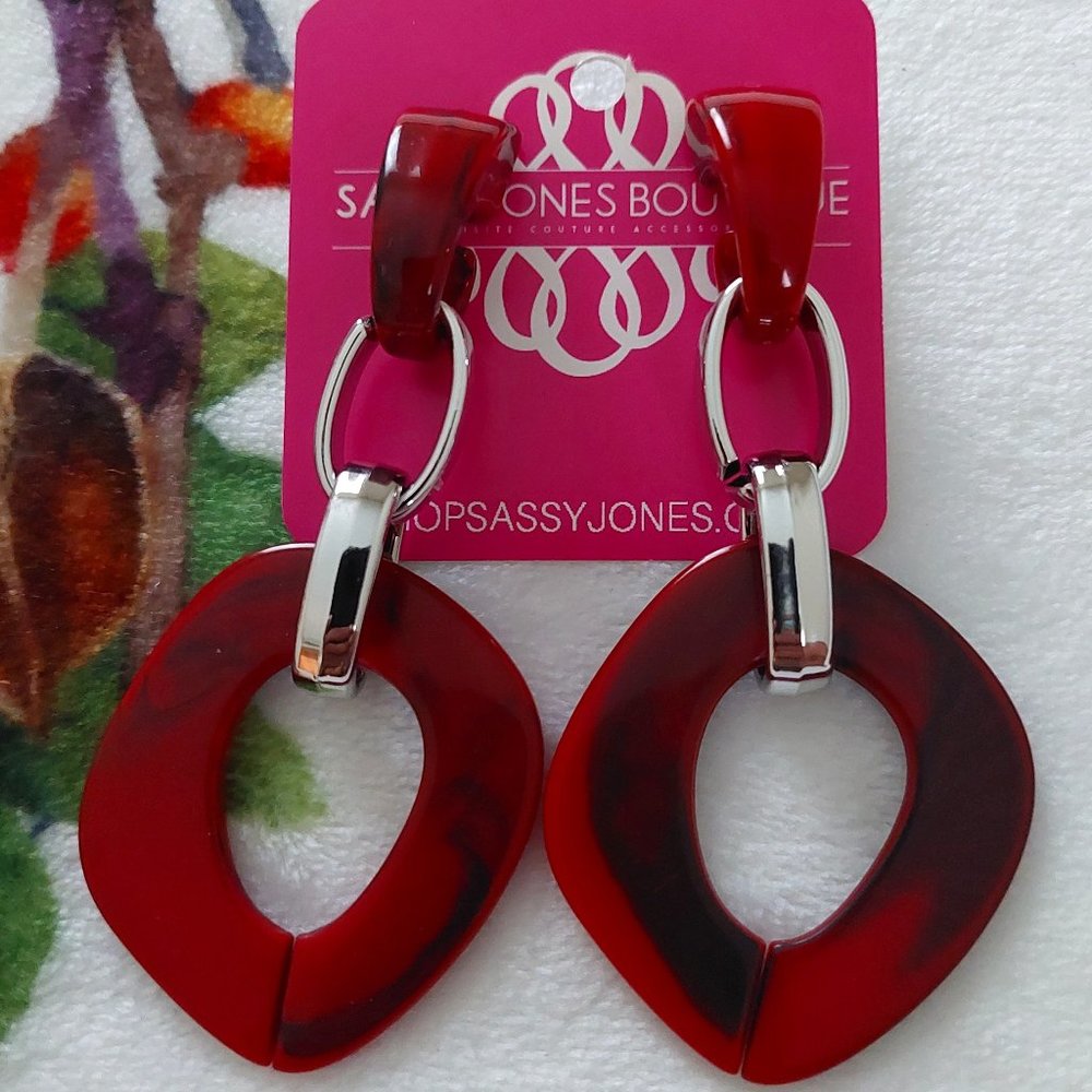 Zaria Luxe Dangles - Crimson
